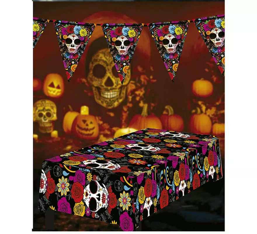 Translation missing: pt-PT.Mantel de Catrina colorida de 137x274 cm