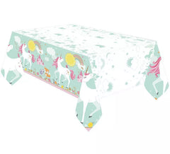 Toalha de mesa de unicórnio mágico de 137x243 cm