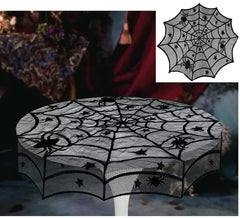 Toalha de Mesa Bordada Teia de Aranha 100 cm