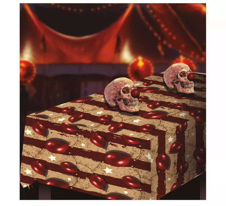 Translation missing: pt-PT.Mantel Payaso Calavera de 137X274 cm