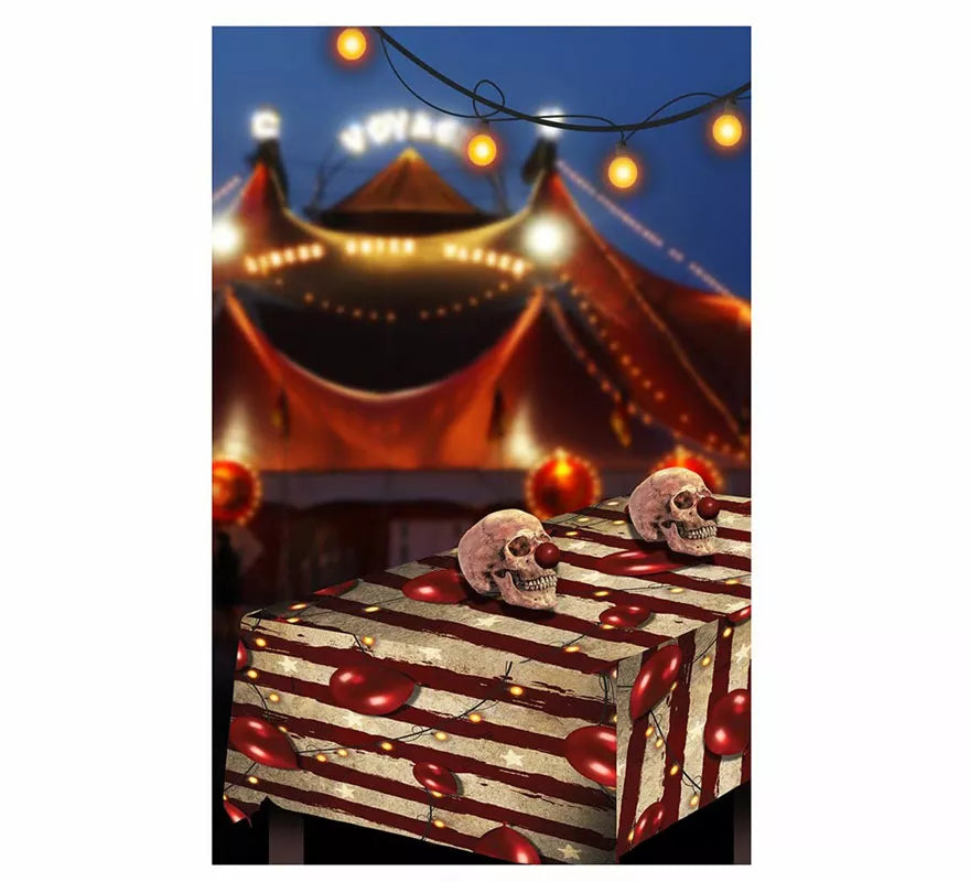 Translation missing: pt-PT.Mantel Payaso Calavera de 137X274 cm