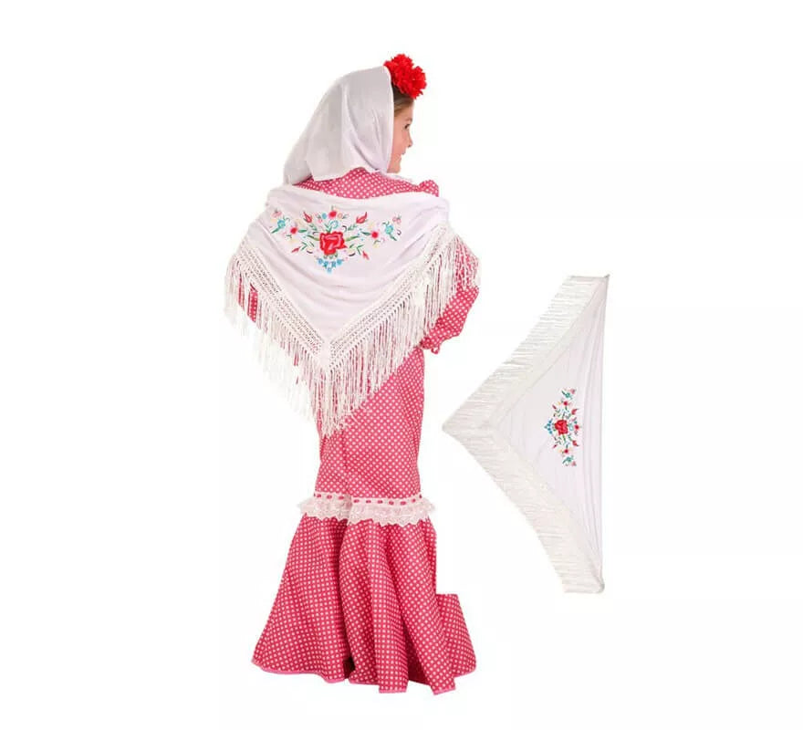 Translation missing: pt-PT.Mantón Cádiz Blanco 110 X 65 cm para Sevillanas