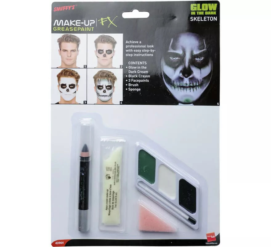 Maquillaje de Esqueleto Fluorescente