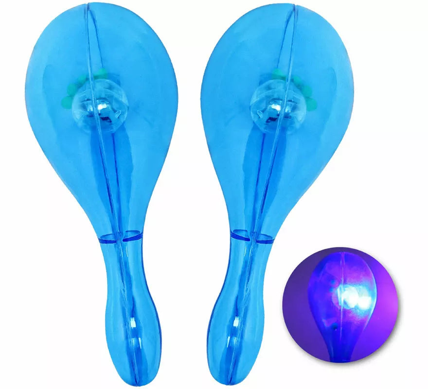 Maracas con Luz de 16x7 cm en varios colores