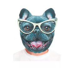 Máscara Bulldog Preta Estampada