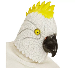 máscara de cabeça de cacatua