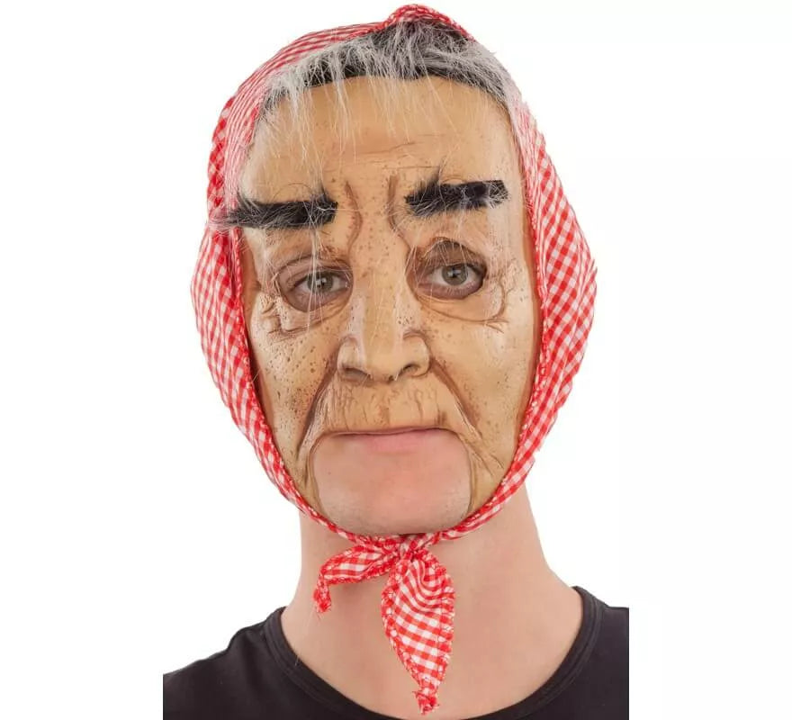 Translation missing: pt-PT.Máscara de Abuela con Pelo y Pañuelo