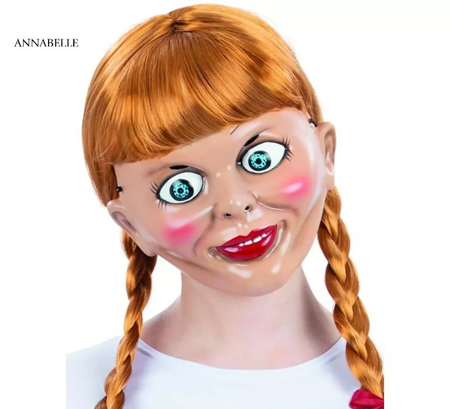 Translation missing: pt-PT.Máscara de Annabelle de plástico adulto