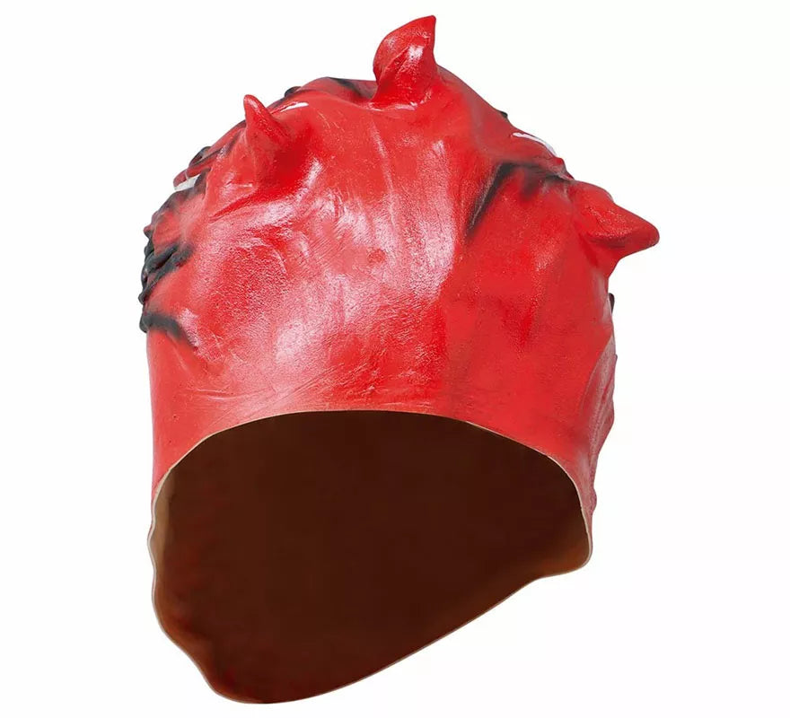 Máscara de Arácnido Rojo Aterrador de Látex