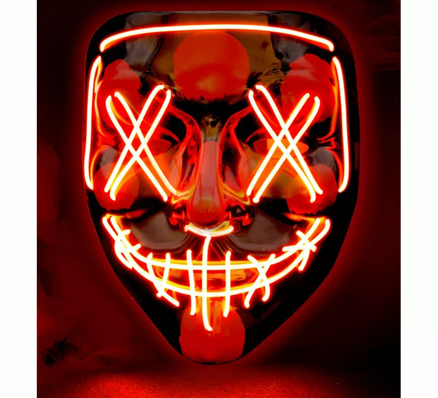 Translation missing: pt-PT.Máscara de Asesino Aterrador con LED rojo