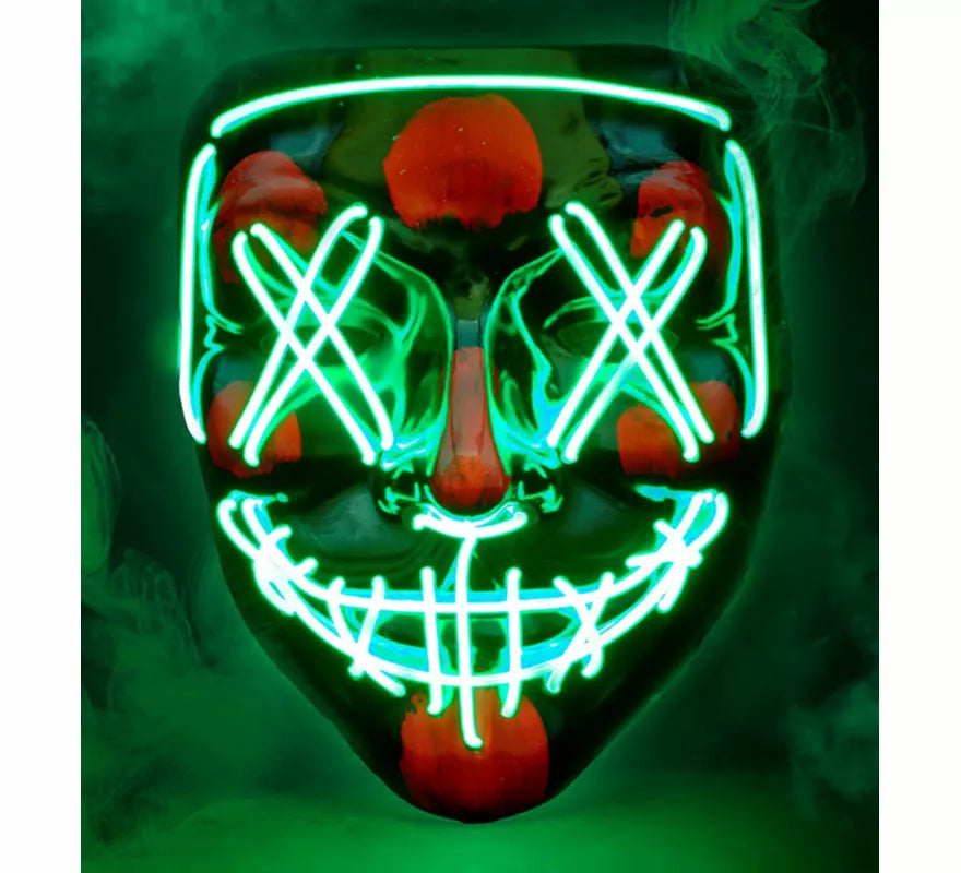 Translation missing: pt-PT.Máscara de Asesino Aterrador con LED verde