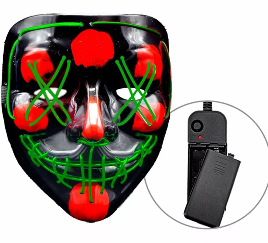 Translation missing: pt-PT.Máscara de Asesino Aterrador con LED verde