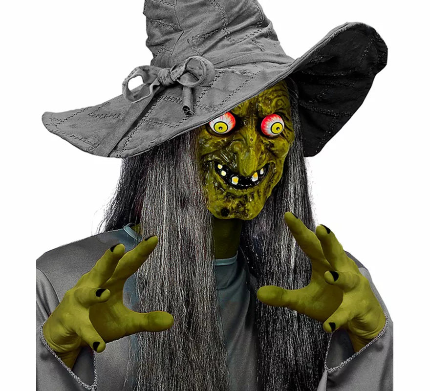 Máscara de Bruja con Ojos Saltones