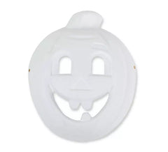 Máscara de abóbora branca de papel