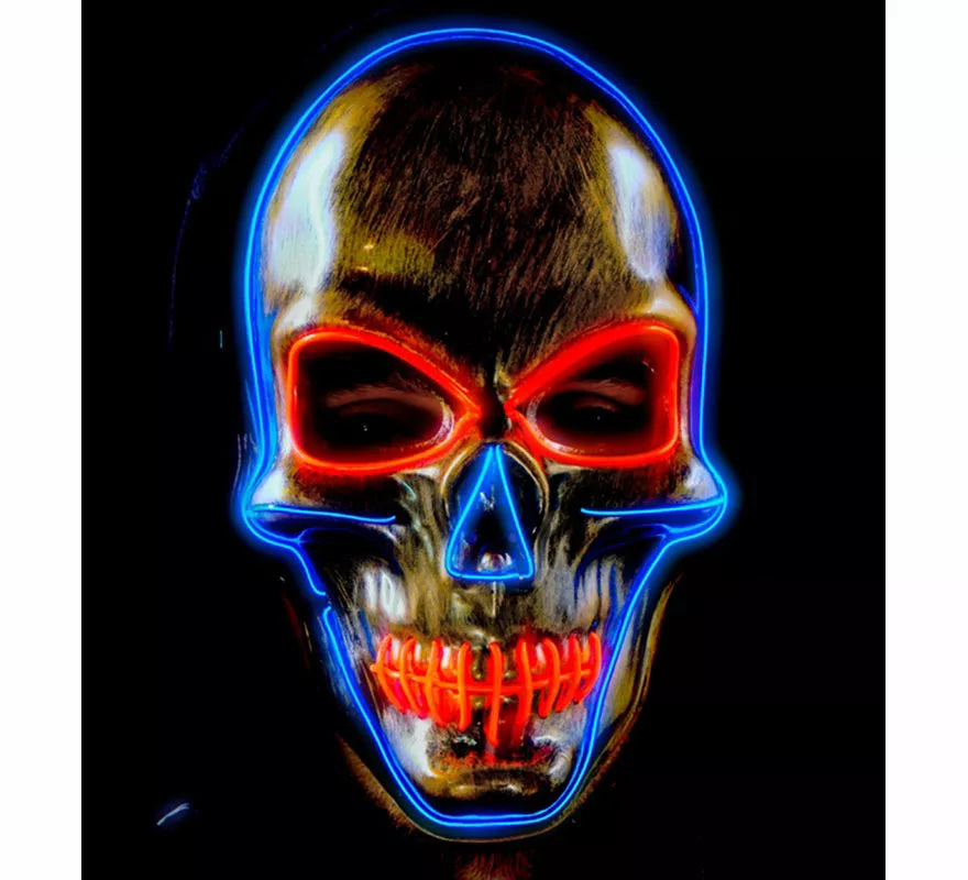 Translation missing: pt-PT.Máscara de Calavera dorada LED de Colores