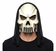 Máscara de caveira fantasma com capuz