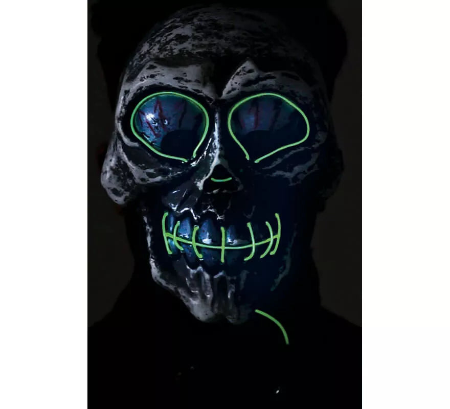 Translation missing: pt-PT.Máscara de Calavera loca con luz Verde
