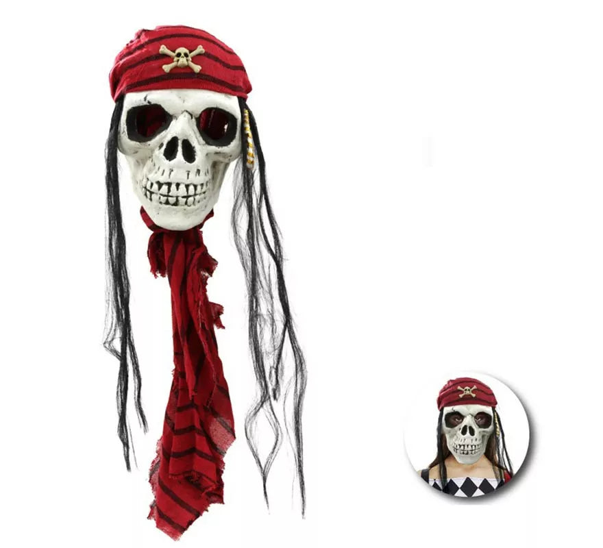 Translation missing: pt-PT.Máscara de Calavera Pirata grande de 25x87 cm