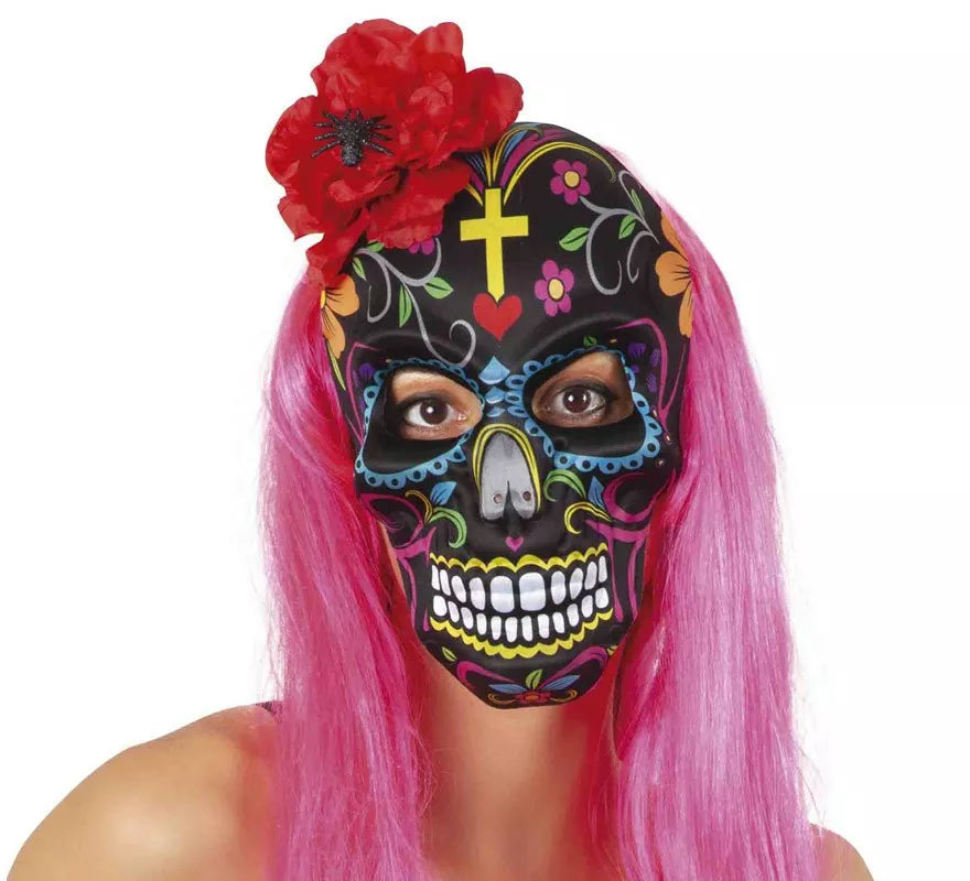 Translation missing: pt-PT.Máscara de Catrina con Flor y Araña