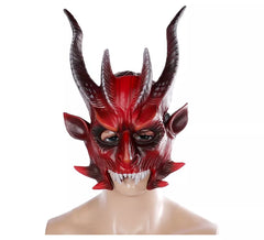 Máscara de Diabo com Chifres vermelha de 72x56x45 cm