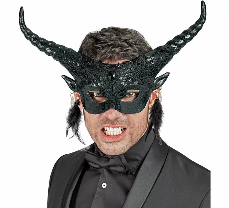 Máscara de Diablo Teatral negra