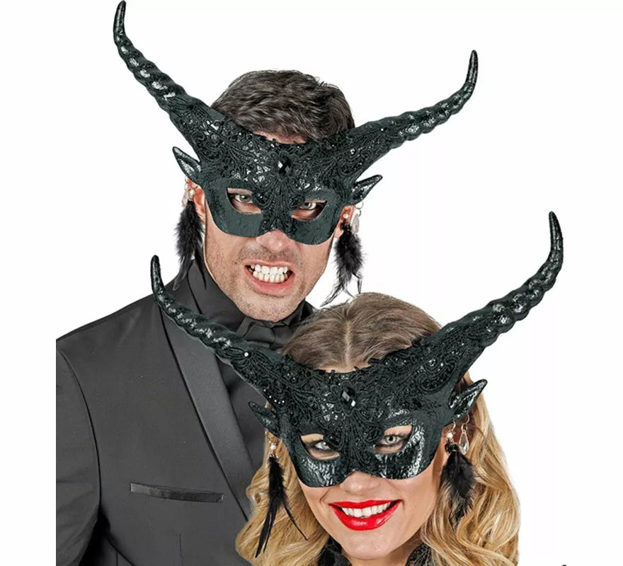 Máscara de Diablo Teatral negra
