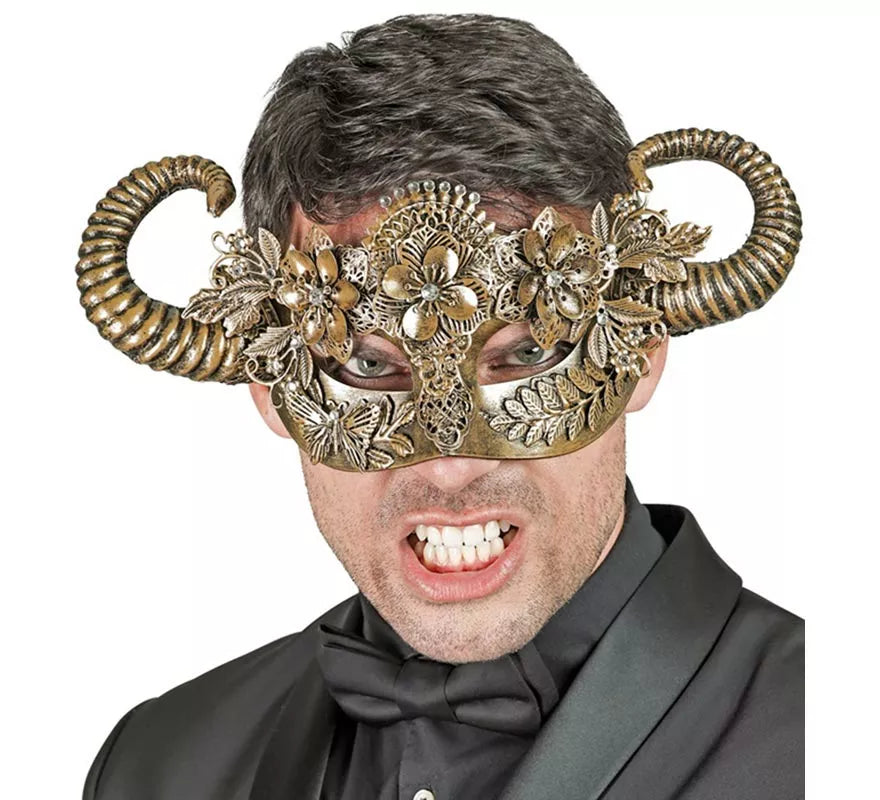 Translation missing: pt-PT.Máscara de Diablo Teatral oro