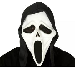 Máscara de assassino fantasma com capuz