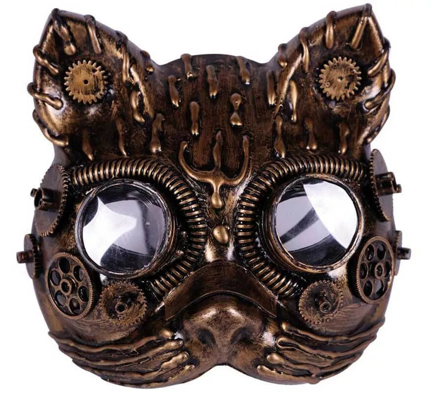 Translation missing: pt-PT.Máscara de Gata Steampunk