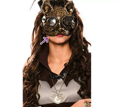 Máscara de gato steampunk