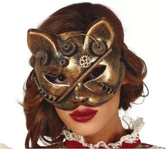 Máscara de gato steampunk