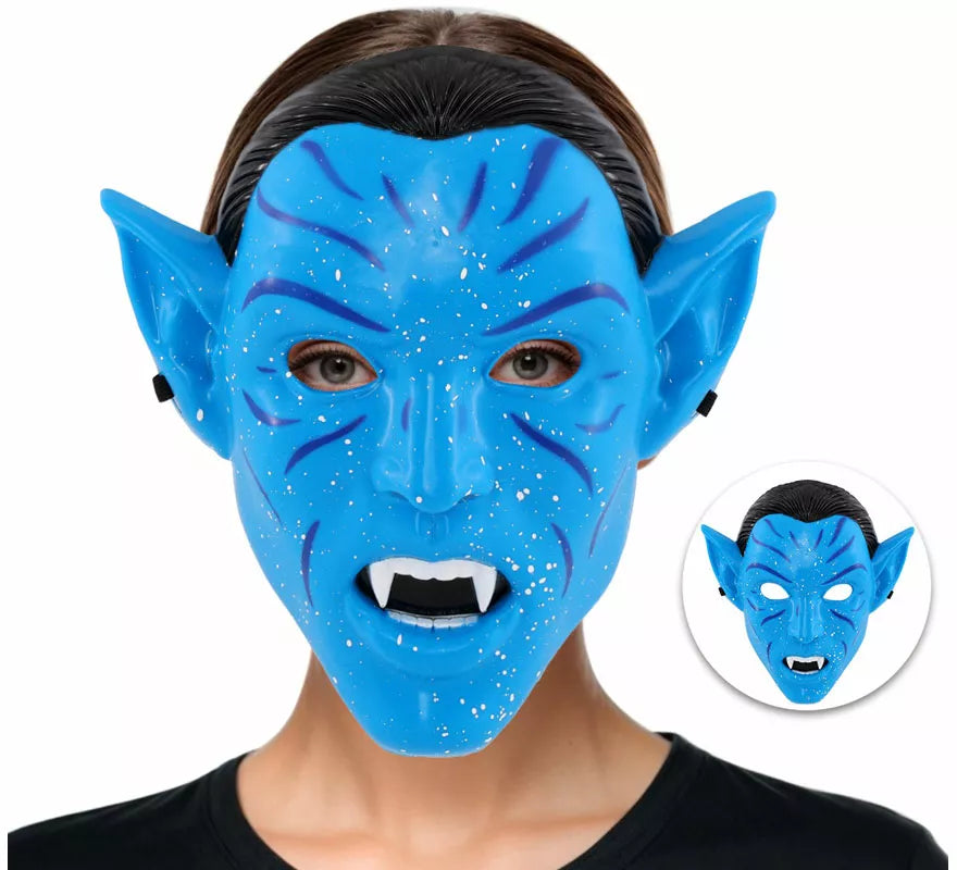 Translation missing: pt-PT.Máscara de Guerrera Tribal azul para mujer