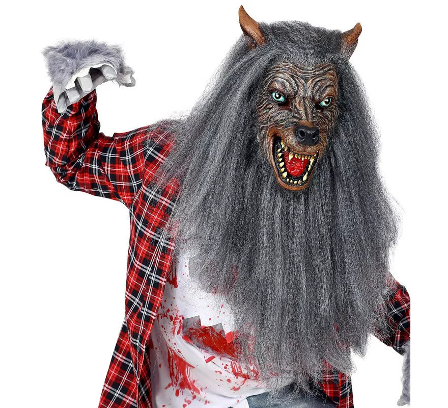 Translation missing: pt-PT.Máscara de Hombre Lobo con Pelo
