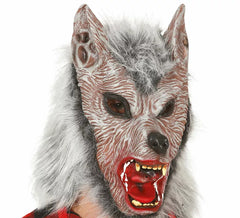 Máscara Lobo Mau com Cabelo de Látex
