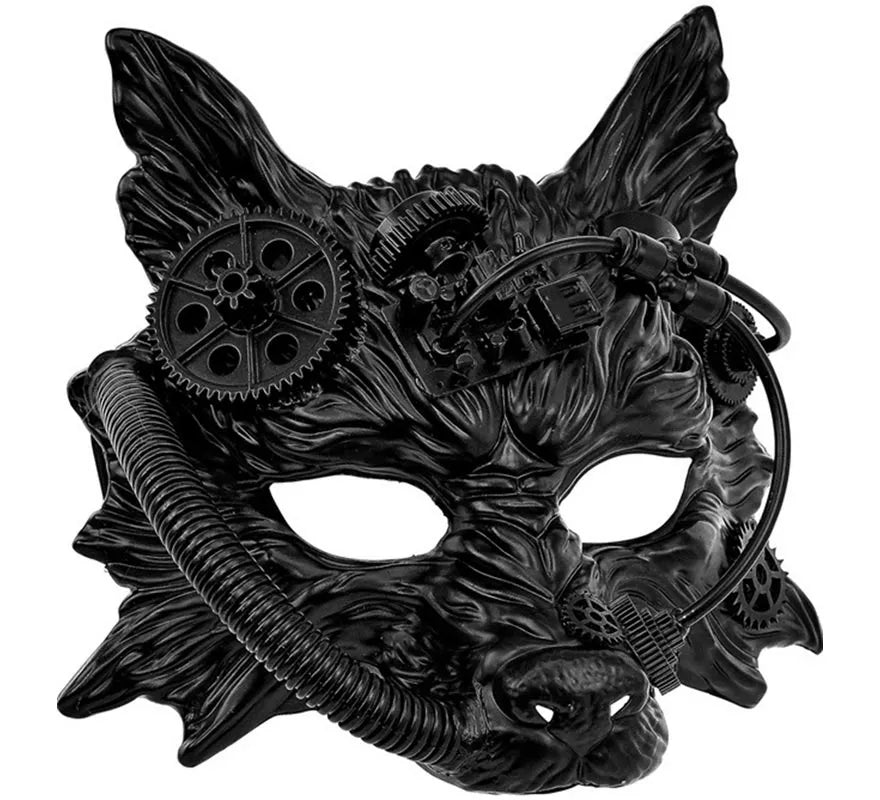 Translation missing: pt-PT.Máscara de Lobo Steampunk negro