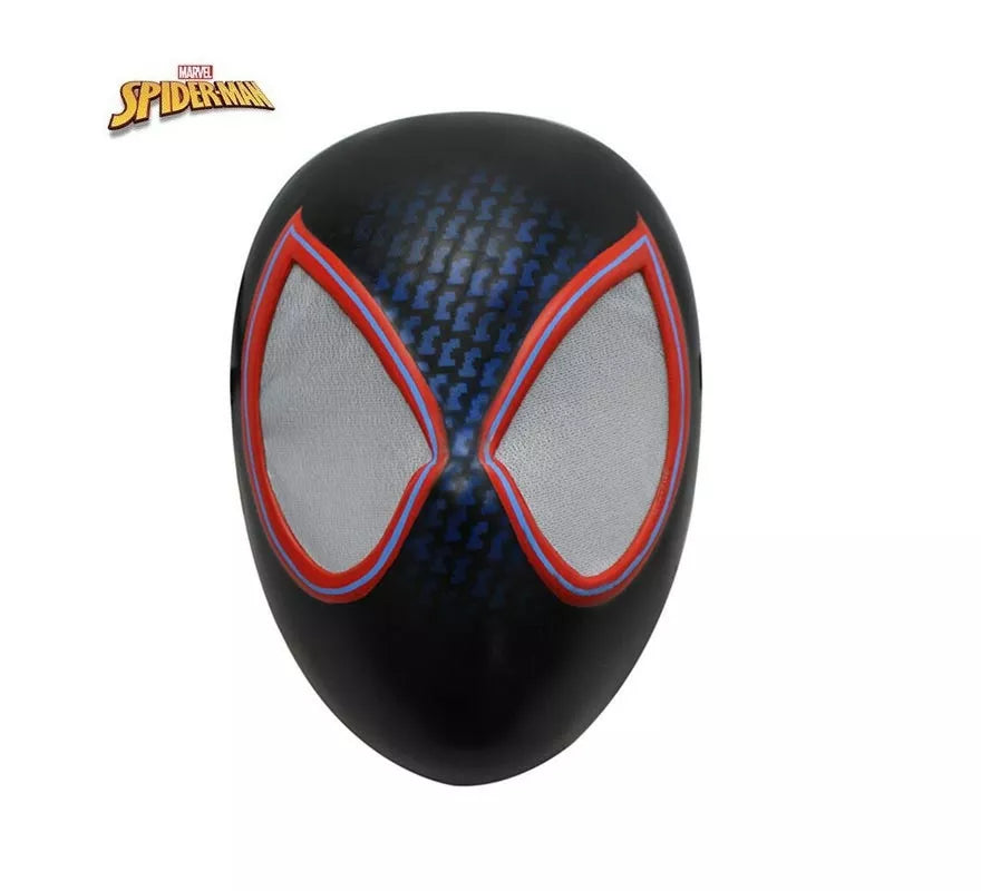 Translation missing: pt-PT.Máscara de Miles Morales Spiderverse negro y rojo adulto