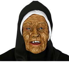 Máscara de freira zumbi com capuz