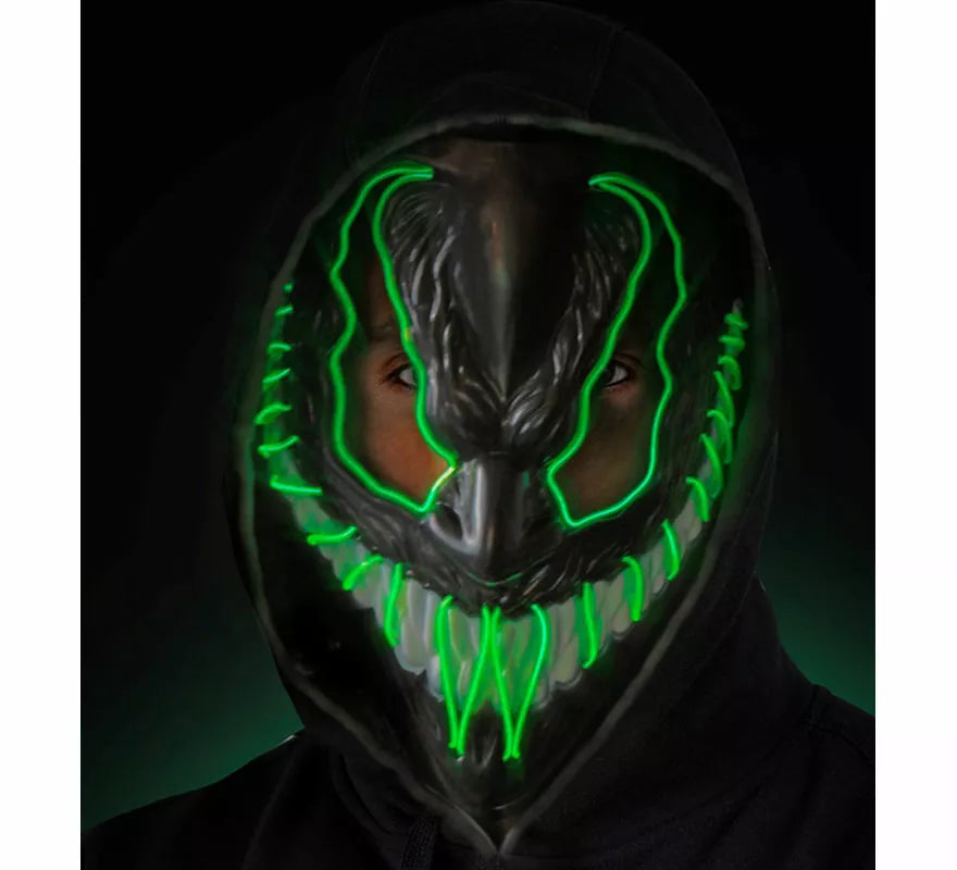 Máscara de Monstruo con LED verde