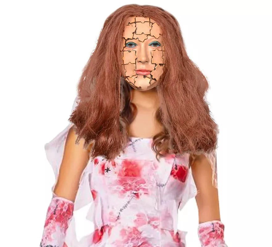 Translation missing: pt-PT.Máscara de Mujer Piezas de Puzzle con Pelo