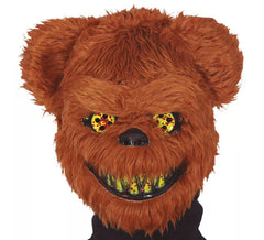 Máscara de Urso Horror com Grampo de Cabelo