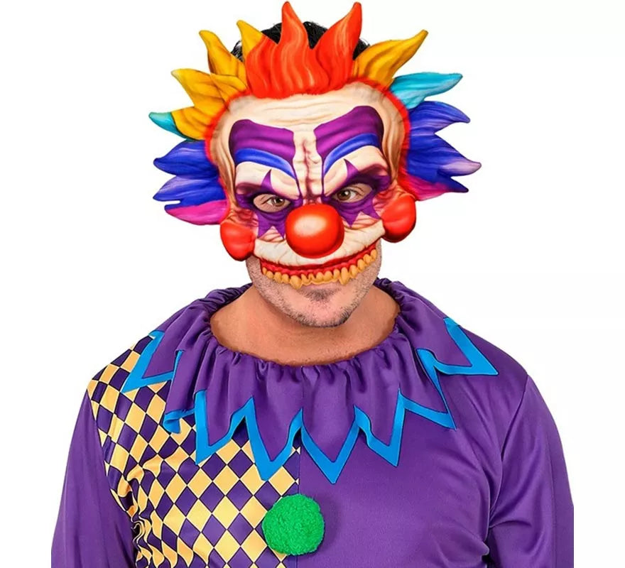 Máscara de Payaso Colorido sin Barbilla