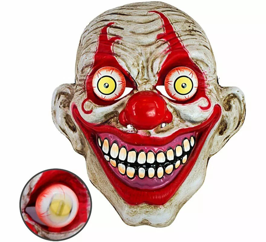 Máscara de Payaso Psicópata con Ojos Saltones