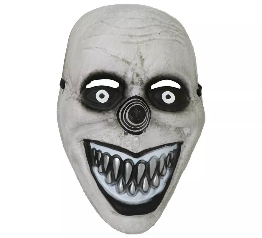 Translation missing: pt-PT.Máscara de Payaso Sonriente Gris de PVC