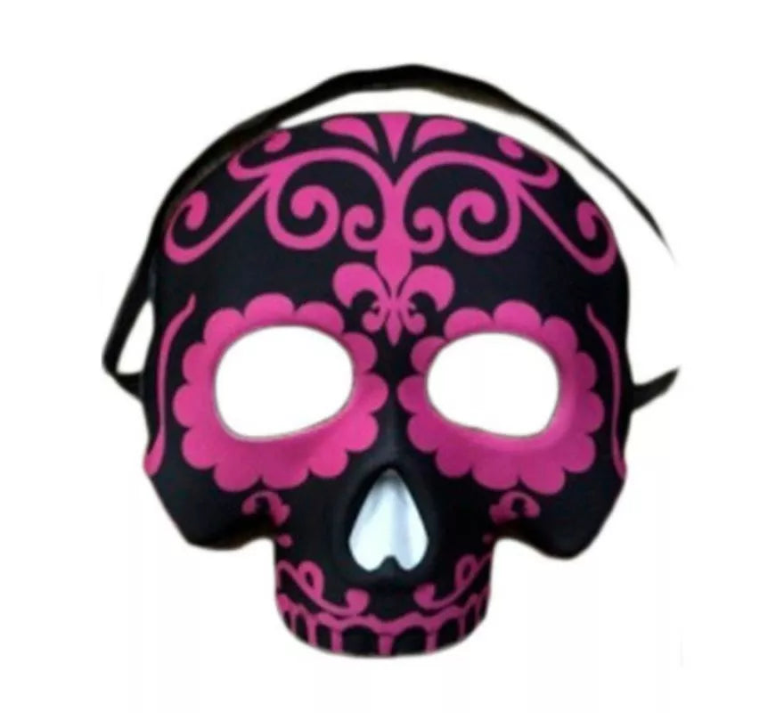 Máscara de Skull Fucsia elegante