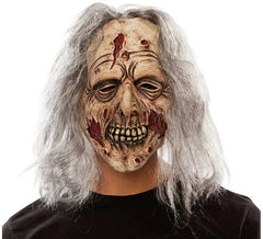 Máscara de zumbi com cabelo