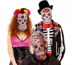 Máscara do dia dos mortos em modelos variados
