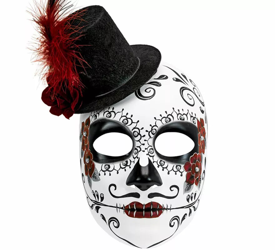 Translation missing: pt-PT.Máscara Día de Los Muertos con Sombrero