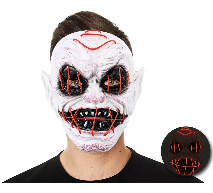 Máscara Diablo con Tubo de Luz