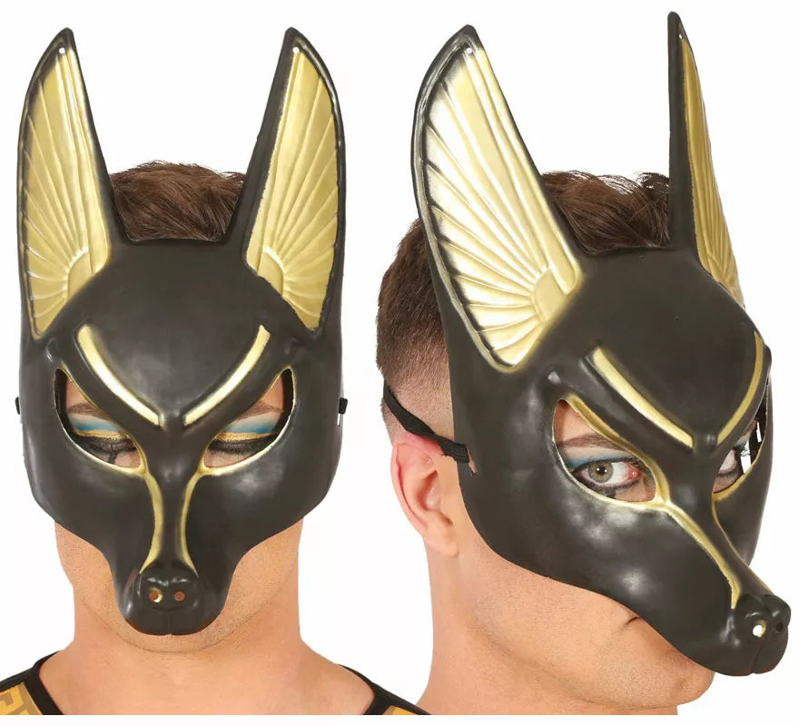 Translation missing: pt-PT.Máscara Egipcia de Anubis de PVC adulto