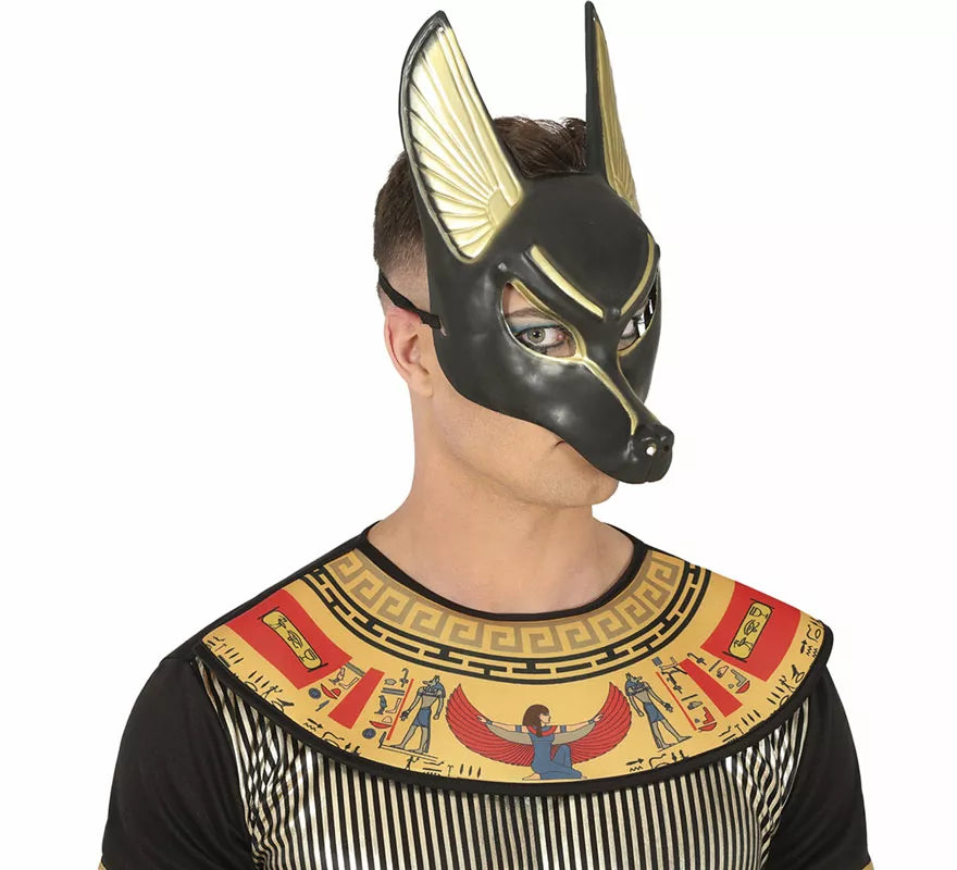 Translation missing: pt-PT.Máscara Egipcia de Anubis de PVC adulto